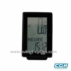 COMPTEUR VELO AV FIL 16 FCTS NOIR