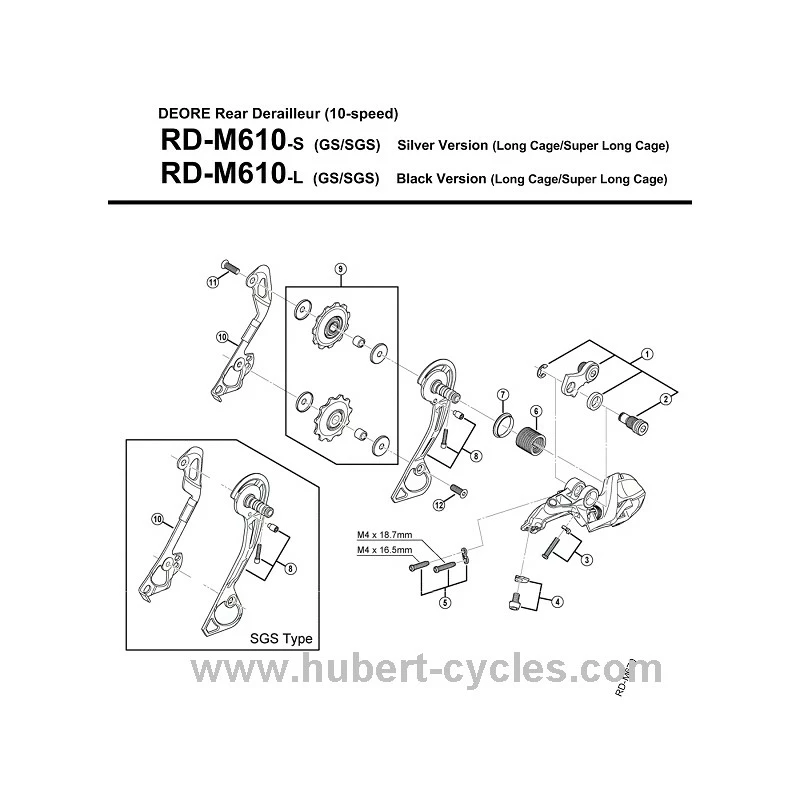 JEU GALETS SHIMANO DEORE SLX 9/10V 3 JEU GALETS SHIMANO DEORE SLX 9/10V