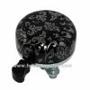 SONNETTE TIMBRE NEWTON NOIR AVEC MOTIFS -Pièces vélo Soldes Magasin sonnette timbre newton noir avec motifs